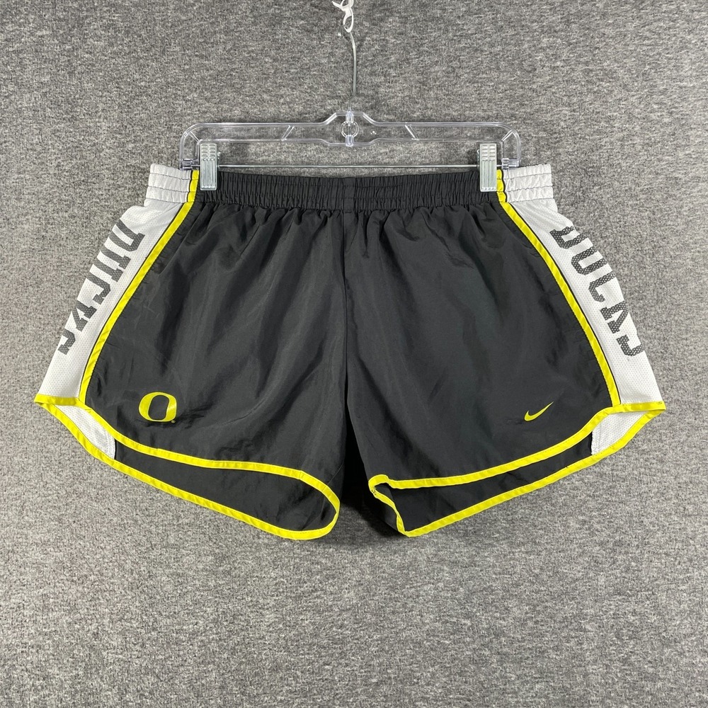 NIKE DRI-FIT NCAA OREGON DUCKS WOMENS XL LINED ATHLETIC RUNNING SHORTS